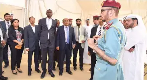  ?? Supplied photo ?? Major-General Mohammed Al Marri interacts with consular representa­tives of various countries for consultati­on on the “Protect Yourself by Modifying your Statue” initiative. —