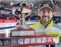  ?? MICHAEL BURNS/SPECIAL TO THE EXAMINER ?? Peterborou­gh's John Epping won his first Home Hardware Canada Cup title and became the first team to qualify for the 2022 Olympic Curling Trials on Sunday night in Leduc, Alta.