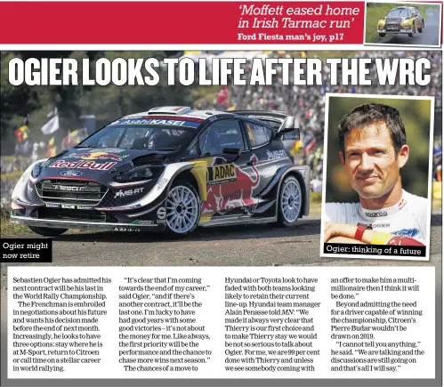  ??  ?? Ogier might now retire Ogier: thinking of a future