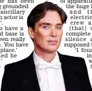  ?? ?? Nervous: Actor Cillian Murphy