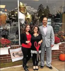  ??  ?? Bernadette’s Jewelry & Gifts, located in the Broomall Shopping Center at 2912 West Chester Pike, held a grand opening starting with a ribbon cutting ceremony and special guest Marple Commission­er Robert Fortebuono. The store’s previous location was in...