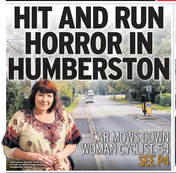  ??  ?? Cora Leeson was the victim of a hit and run while cycling along Humberston Avenue.