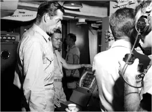  ?? ?? ABOVE LEFT: Actor Reed Hadley on the set of a 1952 Lookout Mountain film about Pacific nuclear tests, Operation Ivy. ABOVE RIGHT: The mystery Marilyn Monroe footage turned out to be from an unreleased propaganda film warning servicemen not to be “careless” with atomic secrets. BELOW: The Operation Castle nuclear test.