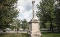  ??  ?? Some in Chicago’s Italian- American community argued against renaming Balbo Drive and removing the Balbo monument.
| SUN- TIMES
