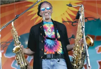  ?? AP FILES ?? Charles Neville arrives on stage to perform with the Neville Brothers in New Orleans in 2008.