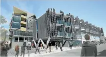  ??  ?? An artist’s impression of the King and Queen Hotel Suites West End Precinct developmen­t in New Plymouth.