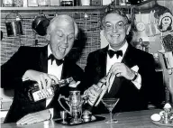  ?? STUFF ?? David Halls and Peter Hudson enjoy a tipple on set.