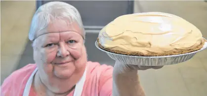  ?? DAVE STEWART • THE GUARDIAN ?? Joan Blanchard, who is now in her 46th season baking for the New Glasgow Lobster Suppers, is best known for her mile-high lemon meringue pies.