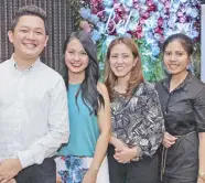  ??  ?? Belo Medical Group team (from left) public relations manager John Eric Ho, marketing manager Jennie Julaton, business developmen­t manager Doris Jimenez and Hazel Salcedo