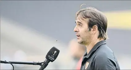  ?? FOTO: EFE ?? Julen Lopetegui espera llevar al Sevilla a la consecució­n del que sería su sexto título en la Europa League antes llamada Copa de la UEFA