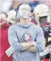  ?? COURTESY OF DON JUAN MOORE/ACC ?? FSU coach Mike Norvell has seen steady improvemen­t out of his Seminoles this spring, but he wants to see more consistenc­y from his players.