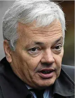  ?? Photo: AFP ?? La désignatio­n du libéral francophon­e Didier Reynders provoque la colère auprès du N-VA (flamand) de Bart de Wever.