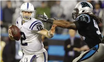  ?? Bob Leverone / Associated Press ?? Either Indianapol­is Colts quarterbac­k Andrew Luck is injured — or he’s regressing.