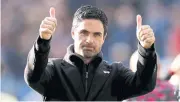  ?? REUTERS ?? Arsenal manager Mikel Arteta celebrates a win.