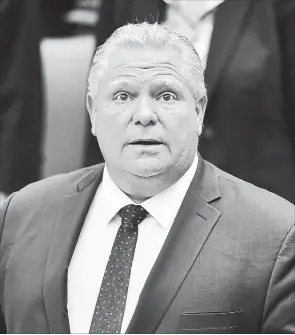  ?? FRANK GUNN THE CANADIAN PRESS FILE PHOTO ?? Ontario Premier Doug Ford and NDP Leader Andrea Horwath have opened the summer session with some heated debate over every thing from police oversight to sex education in Ontario classrooms.