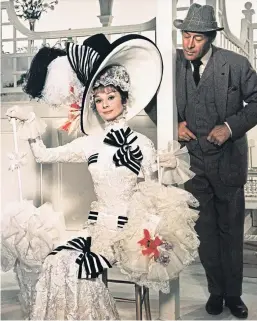  ?? Picture: Bettmann Archive. ?? Audrey Hepburn as Eliza Doolittle and Rex Harrison as Professor Henry Higgins in the 1964 film My Fair Lady.