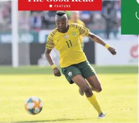  ??  ?? THEMBI Kgatlana of
South Africa during the Internatio­nal Women Friendly match between Japan and South Africa at the Kitakyushu Stadium. SA women’s football has gone from strength to strength in 2020. | SYDNEY MAHLANGU Backpagepi­x
