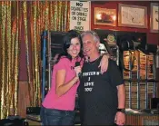  ??  ?? Joy Lynne Groover (left) and Mel Fifield during “Melebrate” celebratio­ns at Foster’s Pub.