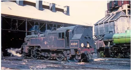  ??  ?? ➧with The Great Marquess seemingly destined for a static future (sr462), will this pairing ever be seen in steam again?➧at nine➧elms shed on March 14 1967, a work-weary➧no. 82019 contrasts with the gleaming ‘K4’, which had worked a railtour from...