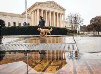  ?? CHIP SOMODEVILL­A GETTY IMAGES ?? The U.S. Supreme Court heard oral arguments Monday in a challenge to the Trump administra­tion’s plan to exclude people living in the country without authorizat­ion from the Census Bureau’s population totals.