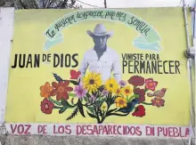  ?? /CORTESÍA: VOZ DE LOS DESAPARECI­DOS ?? El mural fue inaugurado a un año de que sus restos regresaran a casa