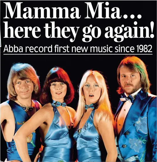  ??  ?? Super troupers: Bjorn Ulvaeus, Anni-Frid Lyngstad, Agnetha Faltskog and Benny Andersson at the height of their fame in 1976