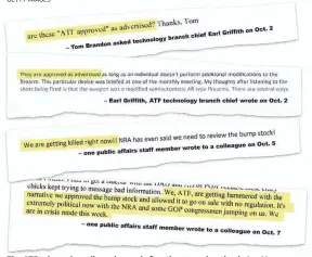  ?? GETTY IMAGES ?? The ATF released emails exchanged after the mass shooting in Las Vegas.