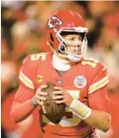  ?? REED HOFFMANN/AP ?? If Mahomes leads the Chiefs over the Eagles, he will become the first Black QB to win the Super Bowl twice.