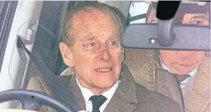  ??  ?? Prince Philip, 97, surrendere­d his driving licence and apologised.