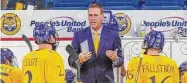  ?? Rob Rasmussen / Contribute­d via Quinnipiac Athletics ?? Quinnipiac coach Rand Pecknold.