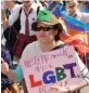  ??  ?? 5,000 people protested outside the LDP headquarte­rs in Tokyo over Mio Sugita's remarks She called LGBT couples as ‘ unproducti­ve’
