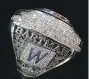  ?? CHICAGO CUBS VIA THE ASSOCIATED PRESS ?? The Chicago Cubs say fan Steve Bartman will get a World Series ring.