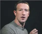  ?? Mark Lennihan Associated Press ?? CEO Mark Zuckerberg and other Facebook leaders are accused of ignoring rampant privacy violations.