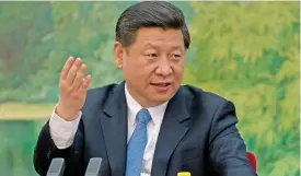  ??  ?? Chinese President Xi Jinping