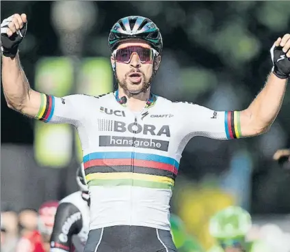  ?? FOTO: AP ?? Peter Sagan, en forma. El doble campeón mundial defenderá el maillot arco iris el próximo domingo en Bergen