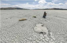  ?? Getty ?? Turkey’s White Lake, Ak Gol, has completely dried up for the first time, leaving a bed of hardened, cracked mud