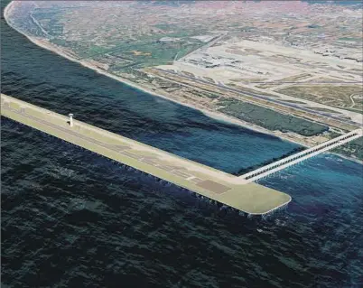  ?? EE ?? Simulación de la propuesta de una cuarta pista sobre el mar para el Aeropuerto de Barcelona.