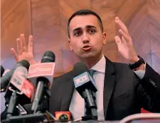  ?? LAPRESSE ?? Il ministro dello Sviluppo economico, Luigi Di Maio, 32 anni