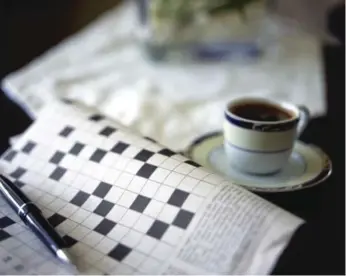  ?? GETTY IMAGES/ISTOCKPHOT­O ?? Crossword puzzles, long thought to keep the mind sharp, help strengthen the connectors that control memory.