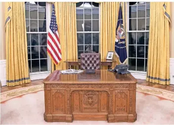  ?? FOTO: MICHAEL REYNOLDS/DPA ?? Das Oval Office im Weißen Haus.