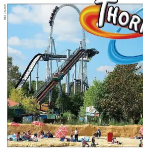  ??  ?? THRILLS: Thorpe Park is one of Britain’s biggest and most popular theme parks