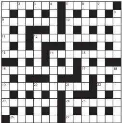  ?? No 15,718 ?? PRIZES of £20 will be awarded to the senders of the first three correct solutions checked. Solutions to: Daily Mail Prize Crossword No. 15,718, PO BOX 3451, Norwich, NR7 7NR. Entries may be submitted by second-class post. Envelopes must be postmarked no later than tomorrow. Please make sure you enclose your name and address.