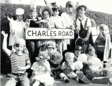  ??  ?? Children in fancy dress at the Royal Wedding street party in Charles Road, Halesowen