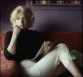  ?? ?? Blonde girl: Ana de Armas as Marilyn Monroe in Andrew Dominik’s new film