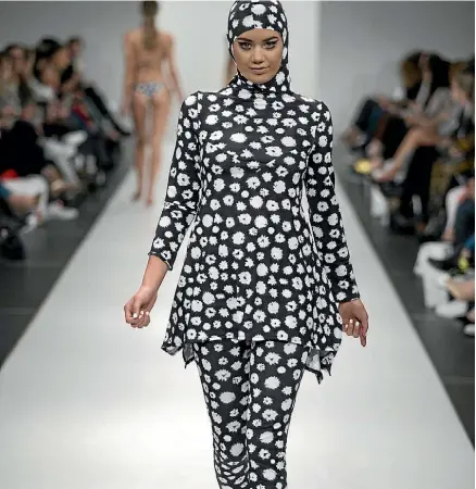  ?? SUPPLIED ?? The ‘Amal’ burkini designed by Carena West featured at New Zealand Fashion Week last year.