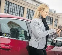  ?? PHOTO BY JOHN F. MARTIN FOR GENERAL MOTORS ?? Maven, GM’s new car-sharing service, will provide customers access to highly personaliz­ed, on-demand mobility services.