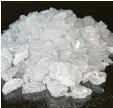  ?? Foto: dpa ?? Crystal Meth ist eine synthetisc­he Droge. Ihre Verbreitun­g nimmt stark zu.