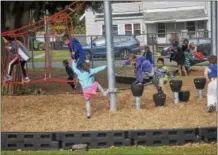  ?? JOSEPH PHELAN — JPHELAN@DIGITALFIR­STMEDIA.COM ?? Children had lots of fun testing out new equipment at West Side Recreation Park.