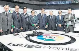  ?? FOTO: LALIGA ?? Los torneos de LaLiga Promises, presentado­s ayer. El mejor fútbol base, a escena