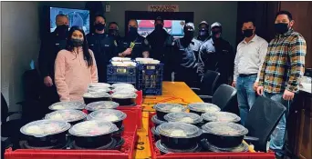  ?? SUBMITTED PHOTO ?? Harrah’s Philadelph­ia Casino and Racetrack donates food and soup to first responders for the holidays.